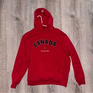 Authentic Canada unisex hoodie small red oversized cotton